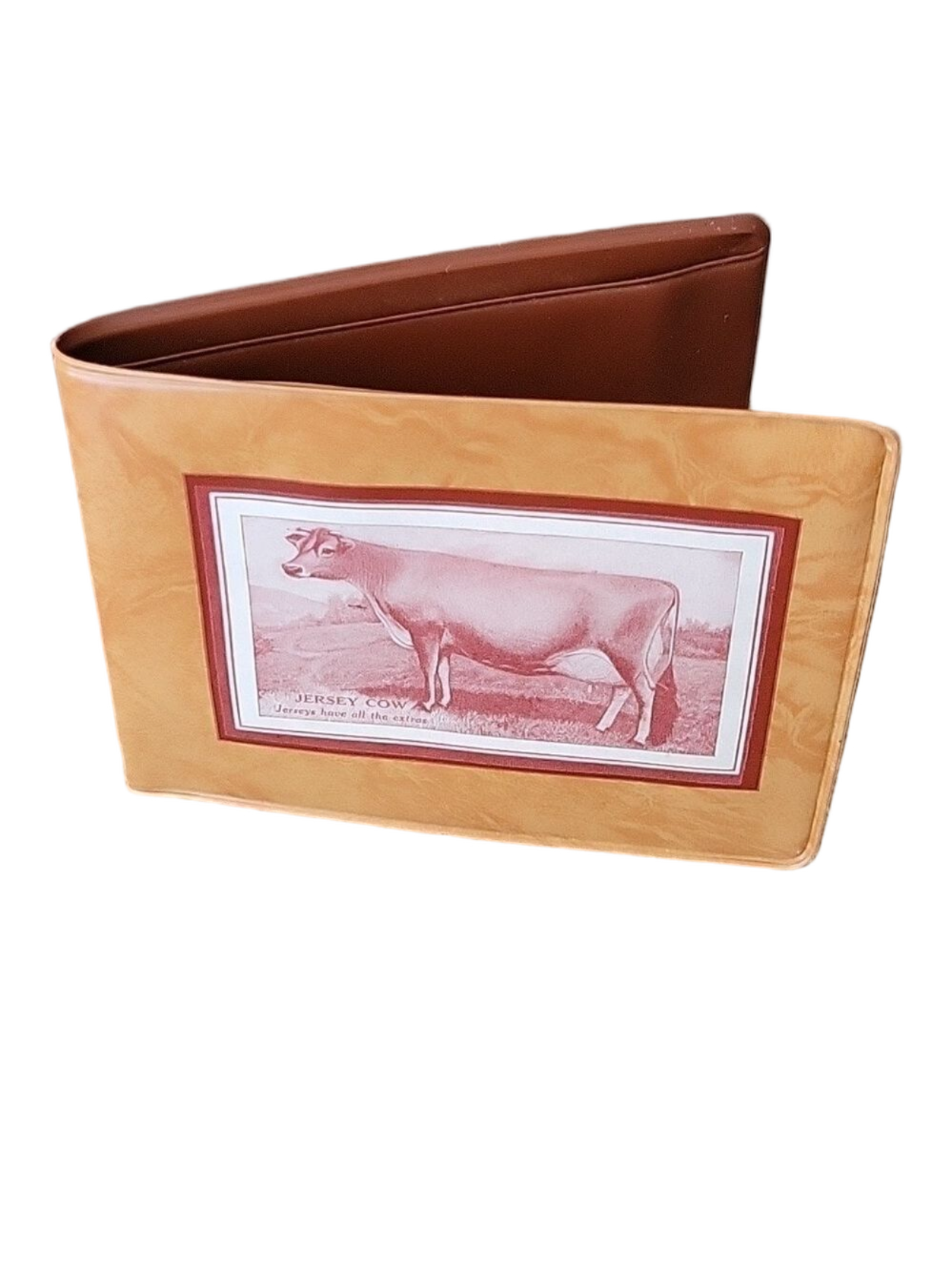 Vintage Remelon Plastic Wallet Featuring Jersey Cow Farmer